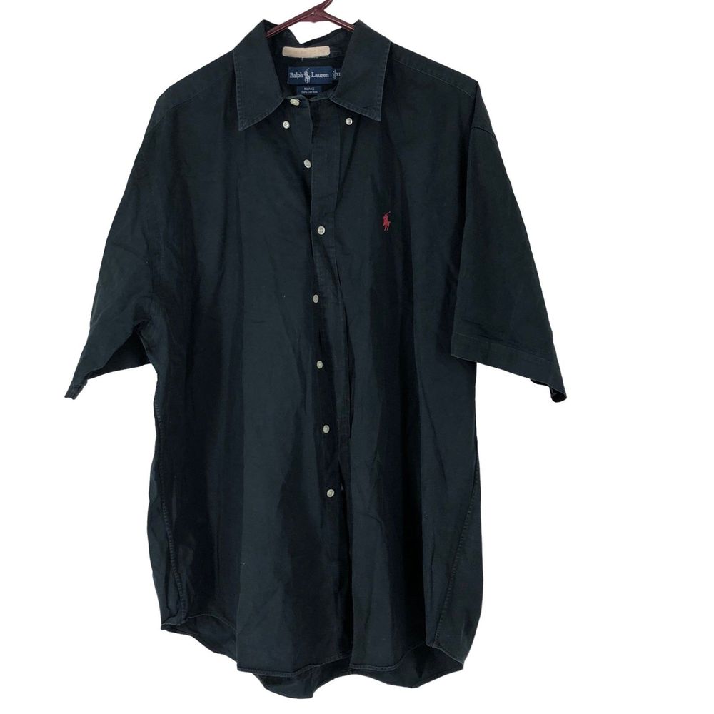 Ralph Lauren:ra Blake Button Down Shirt Big &Tall SZ XL Navy Blue